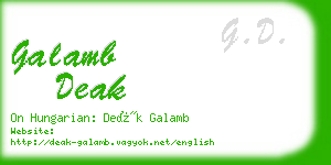 galamb deak business card